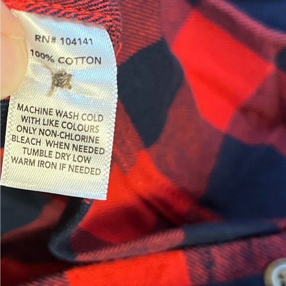 Field & Stream Button Down Red & Blue Plaid Women’s Top Sz L EUC Breast Pocket - Picture 5 of 6